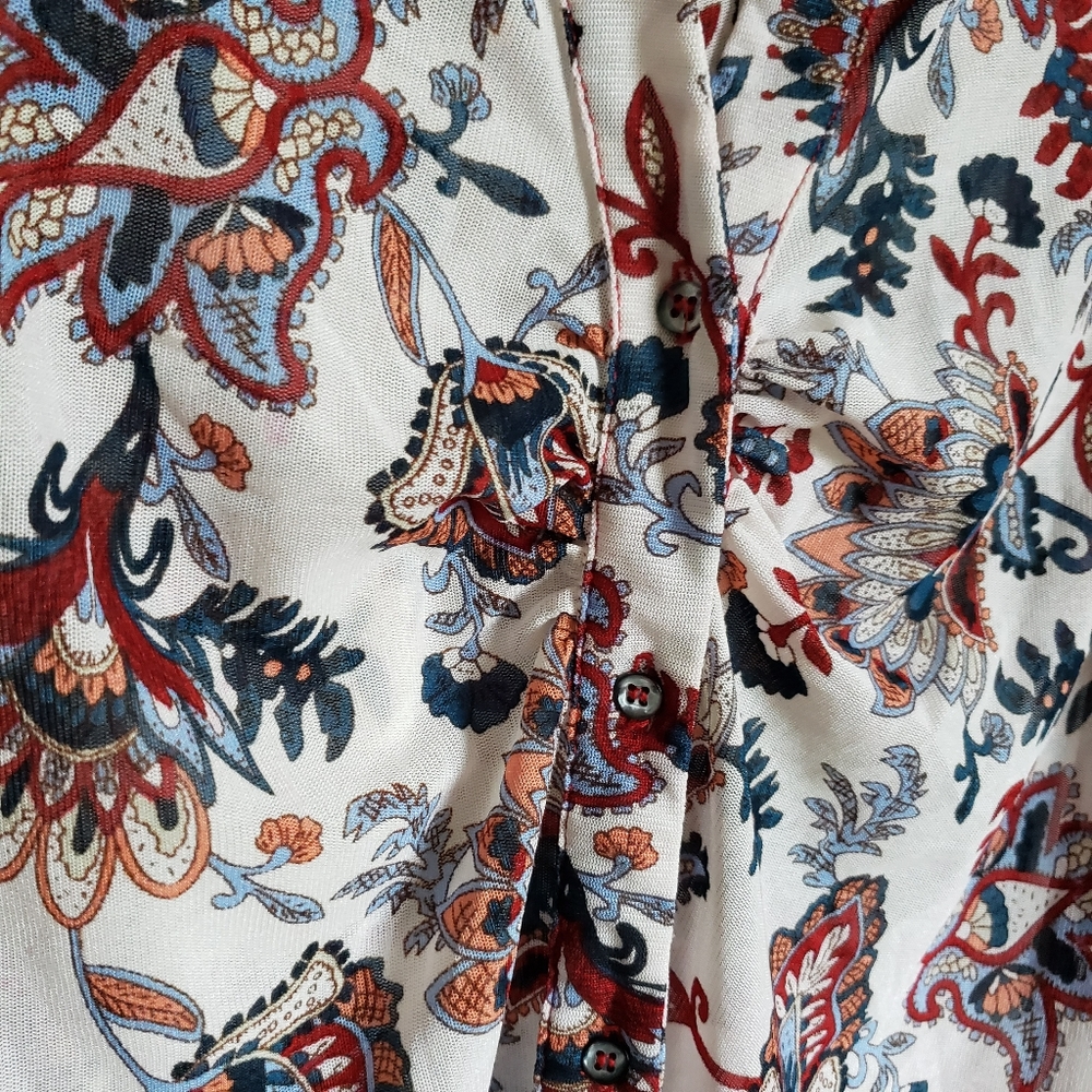 Amang NY Stretchy Multicolored Print Shirt - Picture 3 of 5